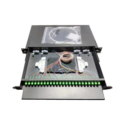 24C FC APC Panel de parche óptico de recuento de fibra para fibra G652D / G657A1