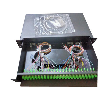 48C FC APC Sliding Rack Mount Panel de parches ópticos con G652D/G657A1