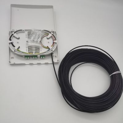 6 núcleos LC/APC pre-conectado caja de distribución óptica 6 fibras de salida de pared caja de toma de corrientes