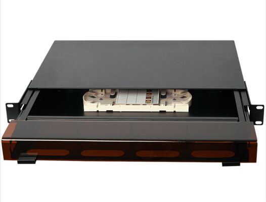 1U 96 Cores MTP MPO -LC Patch panel ODF Chassis enclosure Sliding type with Dust Cover for 4 Cassettes