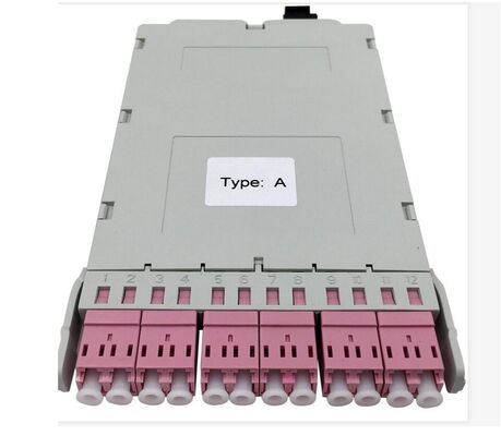 12 núcleos MPO-LC MTP-LC SM OM3 OM4 Om5 casetes de escape módulos de plástico